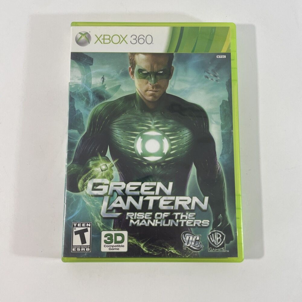 Green Lantern: Rise of the Manhunters (Microsoft Xbox 360, 2011) Complete Cib